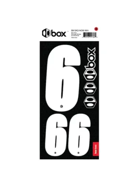 Box Two Number Sticker Kit White